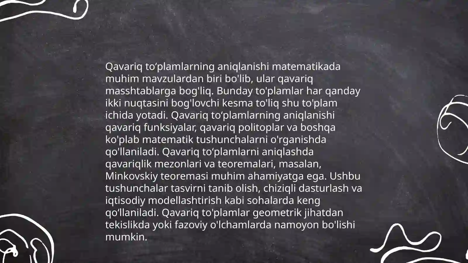 Qavariq toʻplamlar 4