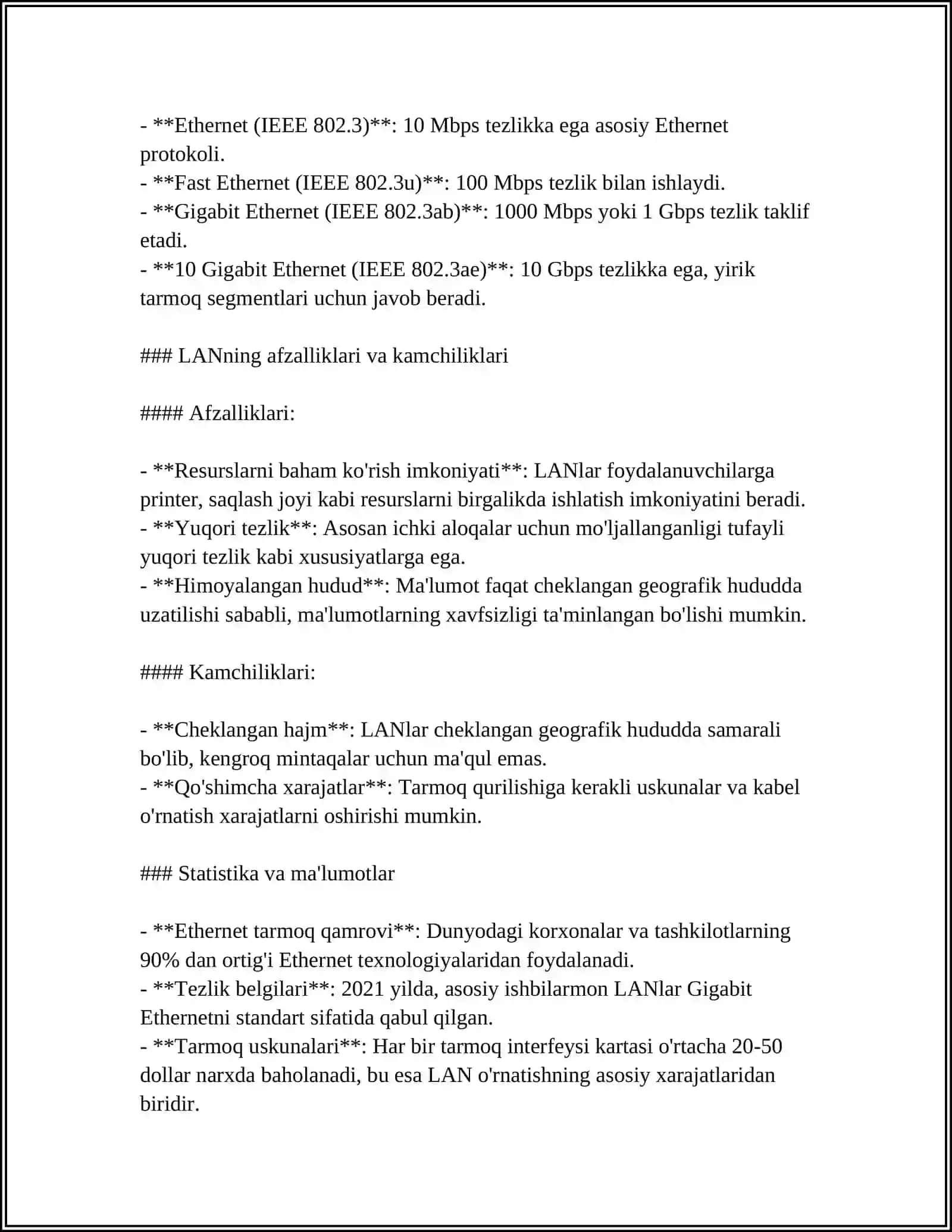KICHIK O'LCHAMDAGI LOKAL KOMPYUTER TARMOQLARINI SOZLASH.IP ADRESLARINI BERISH VA ULARNI TEKSHIRISH 4