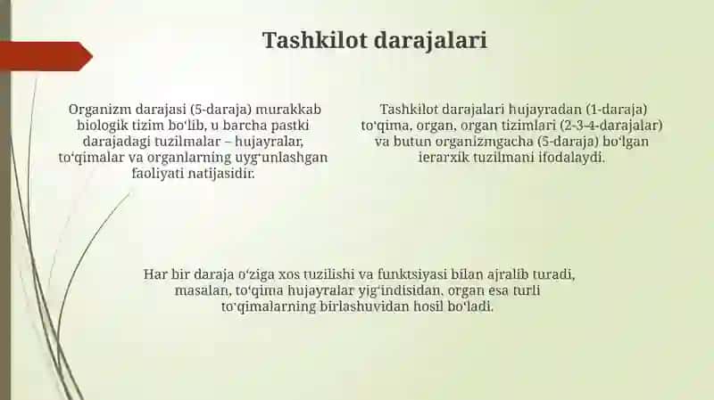 Tiriklikning asosiy belgilari va toifalanishi 4