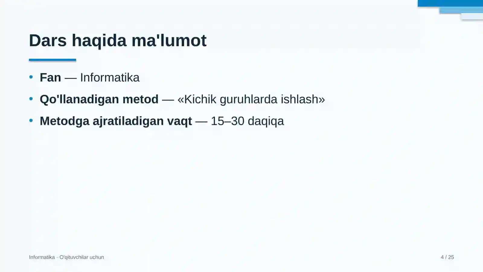 informatika darslarida kichik guruhlarda ishlash metodidan foydalanish 3439 4