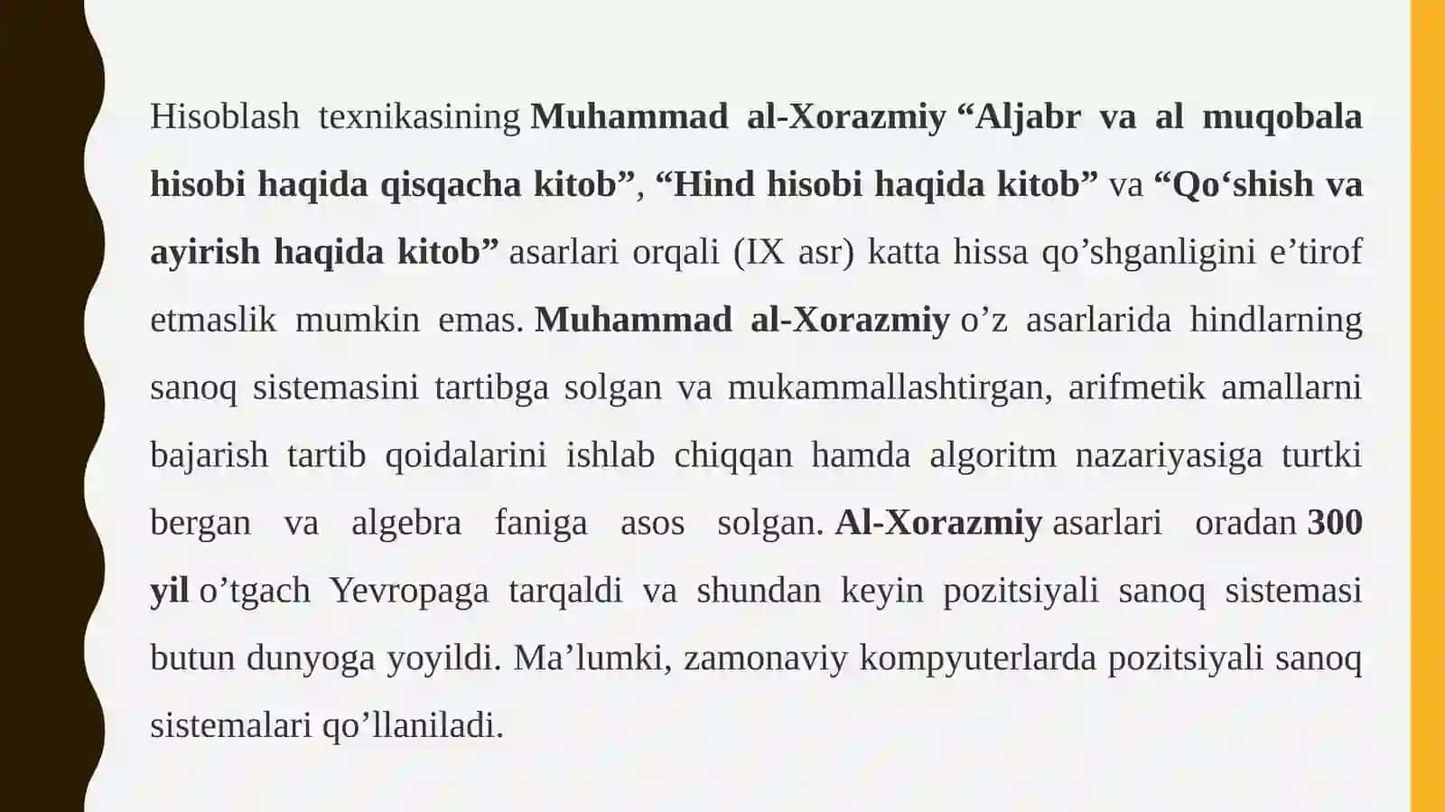 Hisoblashtexnikasi rivojanishtarixi va avlodlari 4