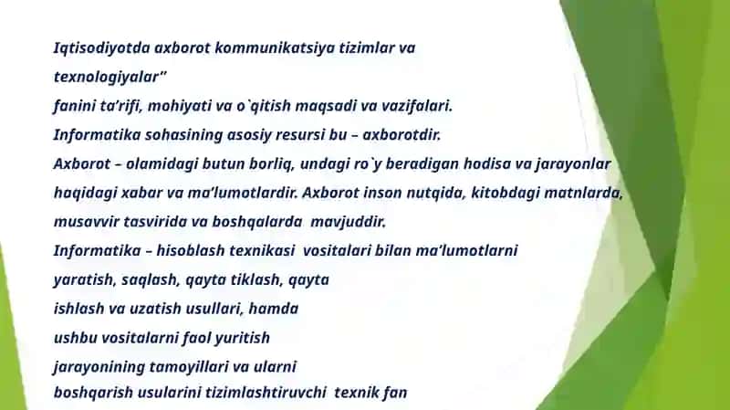 Iqtisodiyotda axborot-kommunikatsiya tizimlar va texnologiyalar 4