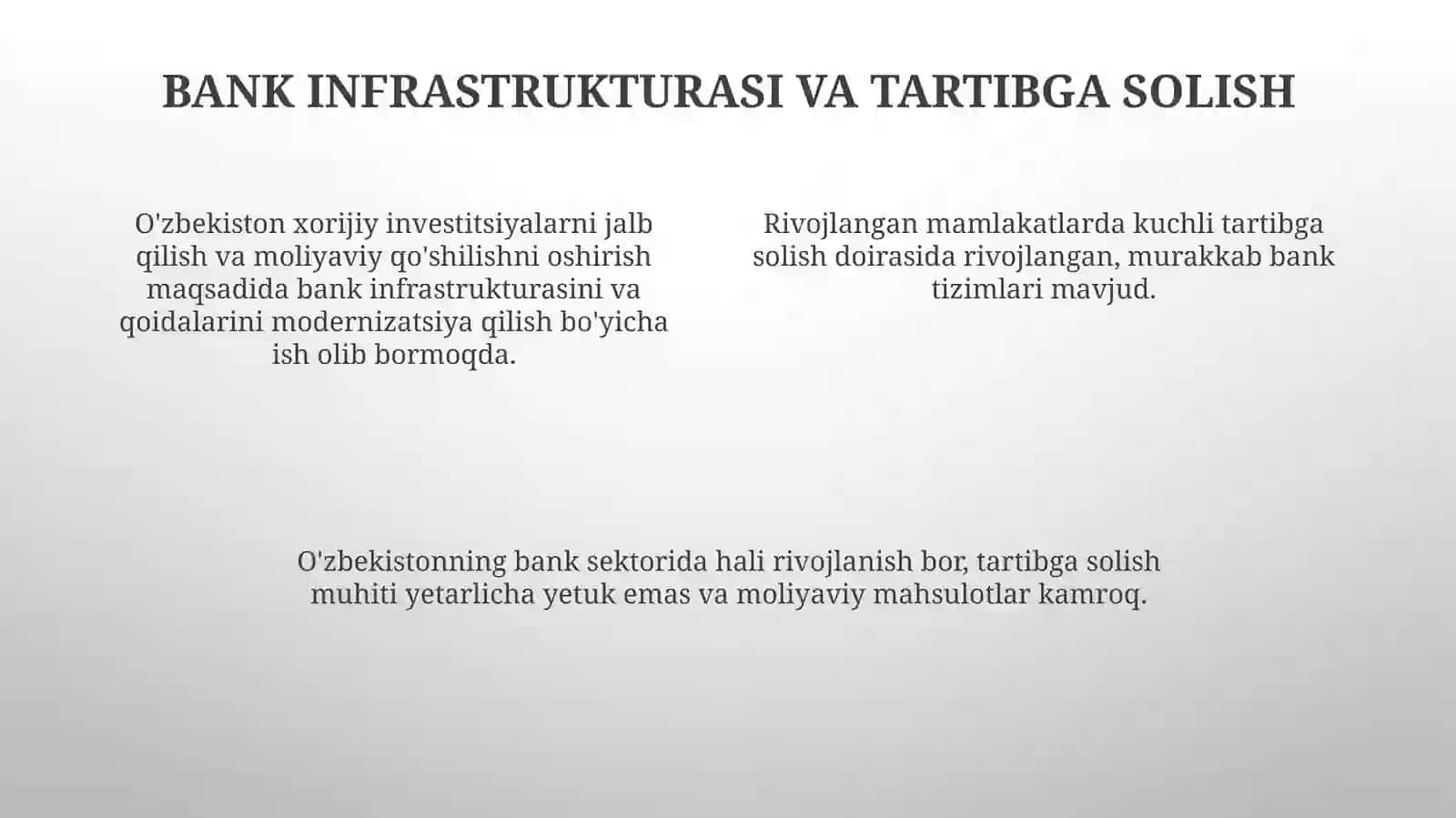 Chetdavlatlarivaozbekistondabanklarfaoliyativaularningishfaoliyatidagifarqi 4