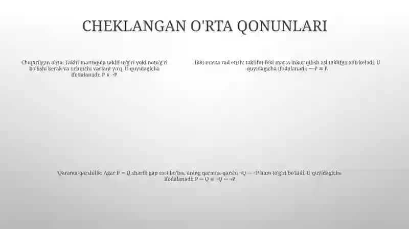 Mantiq Yoki Tugri Taffakur Qonunlari 4