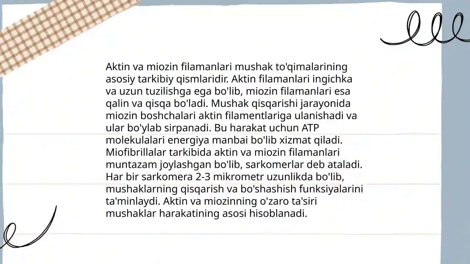 Muskul va muskullarning qisqarish biokimyosi 4
