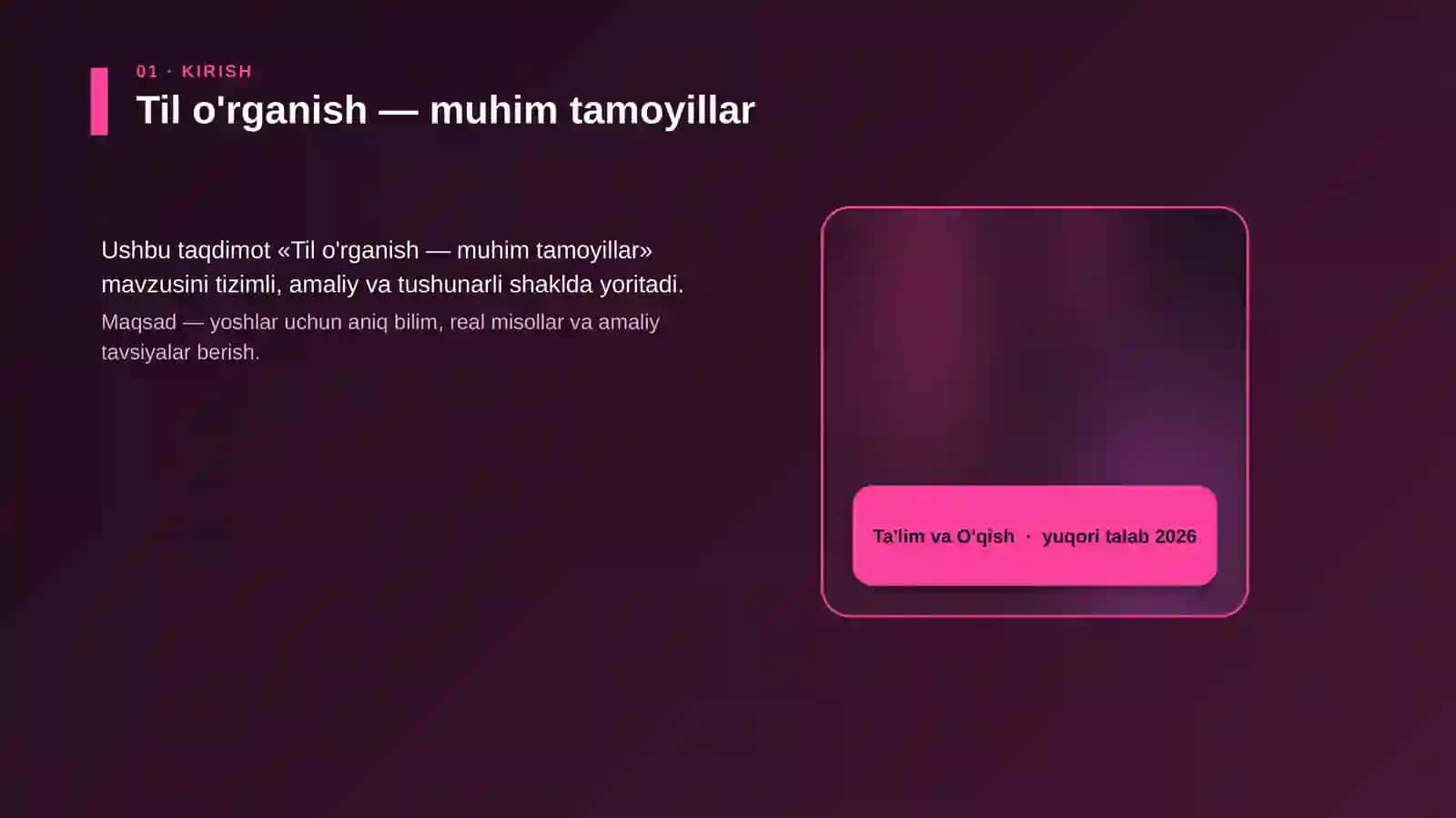 Til o'rganish — muhim tamoyillar 4