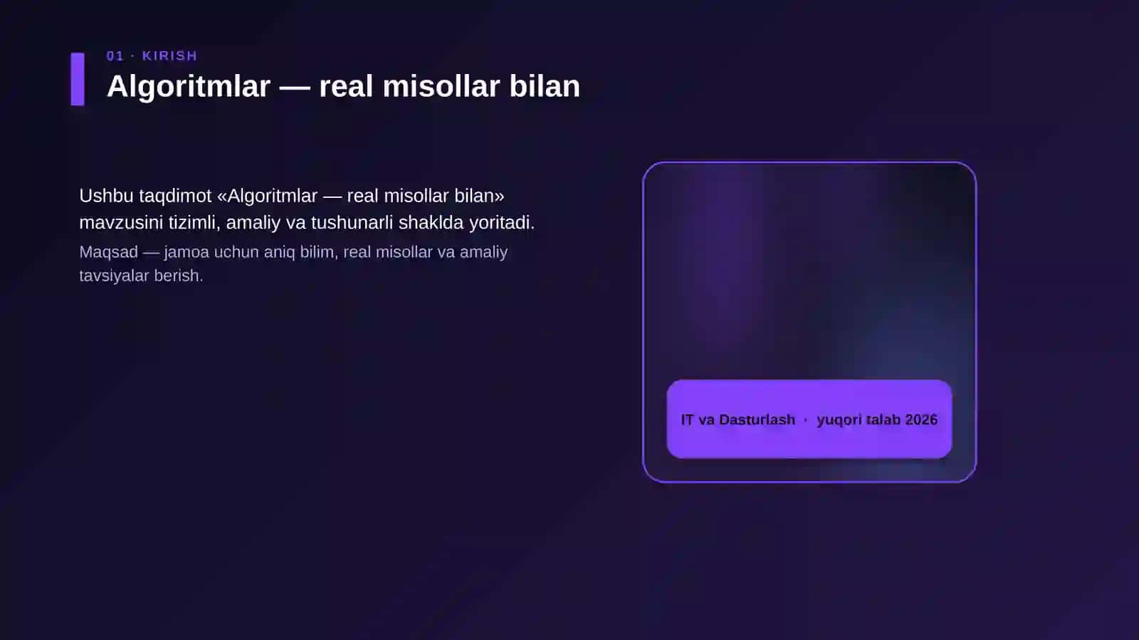 Algoritmlar — real misollar bilan 4