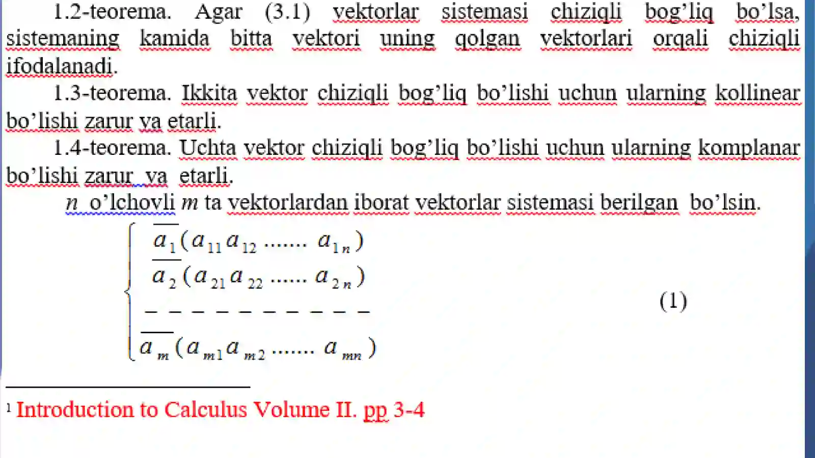 Chiziqlierklivachiziqlibog’liqvektorlarortogоnalvaortonormalbazis 4