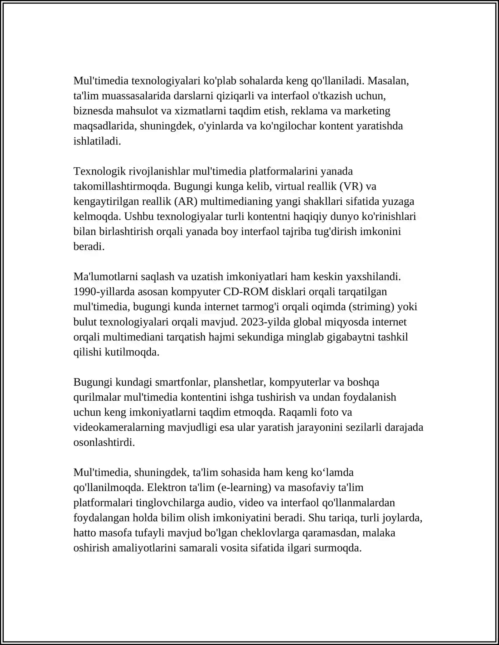 MULTIMEDIANING MAZMUNI VA SHAKLLANISHI 4