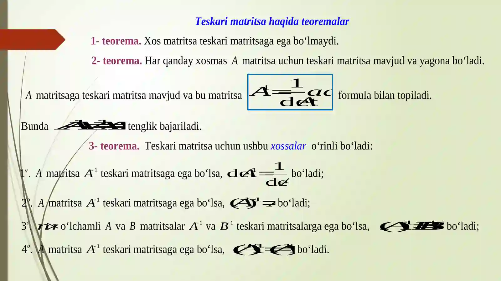 Teskari matritsa 4