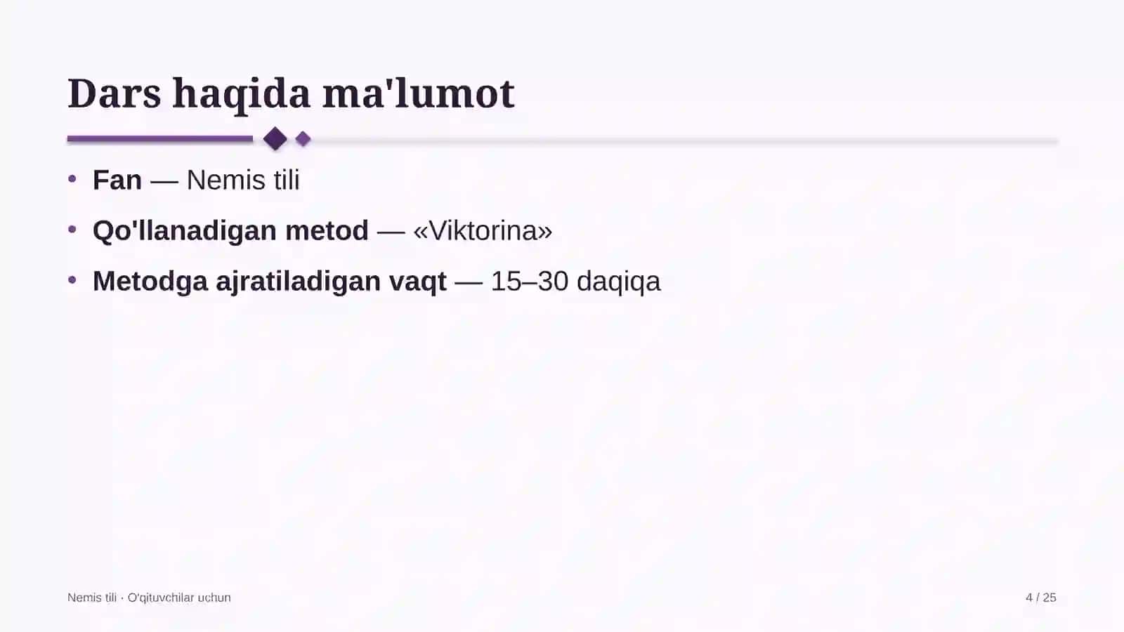 nemis tili darslarida viktorina metodidan foydalanish 1696 4