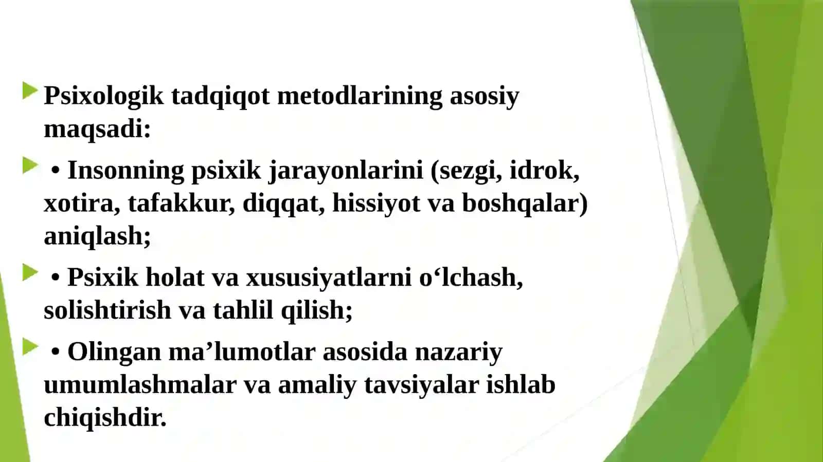 PSIXOLOGIYANING ILMIY TADQIQOT METODLARI 4