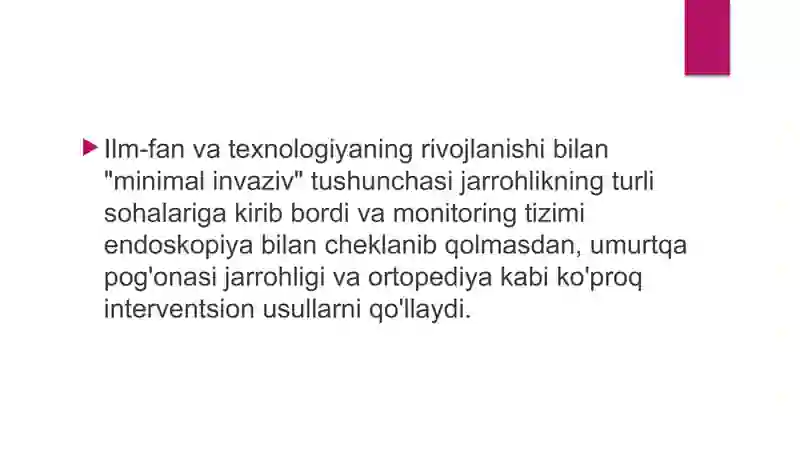 Minimal invaziv jarrohlik asboblari 4