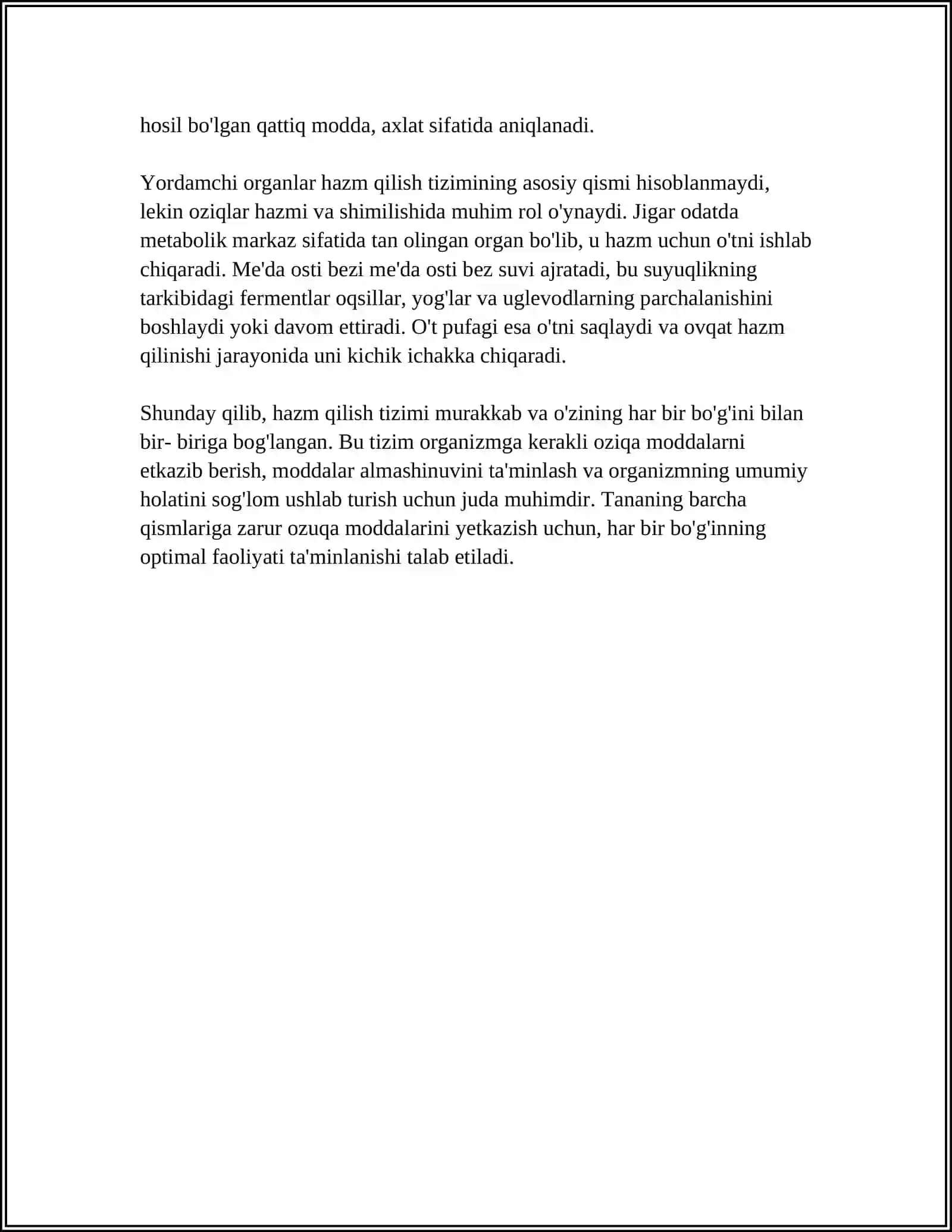HAZM QILISH SISTEMASINING ANOTOMIK FIZIOLOGIK XUSUSIYATLARI 4