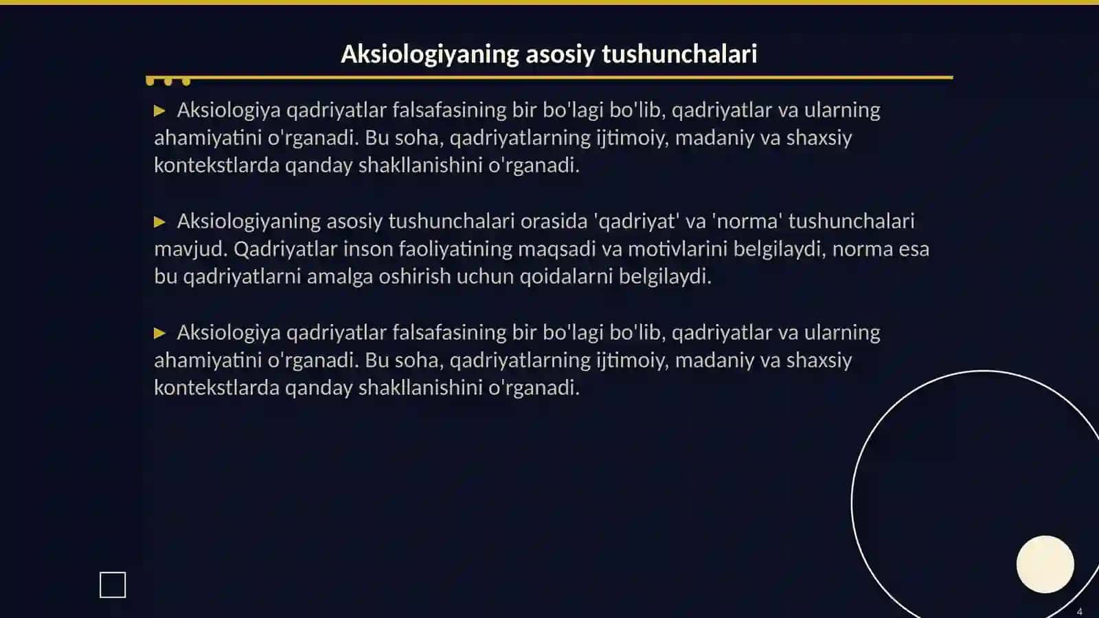 Qadriyatlar falsafasi. Aksiologiya 4