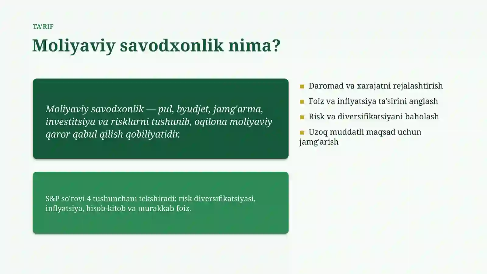 Moliyaviy savodxonlik 4