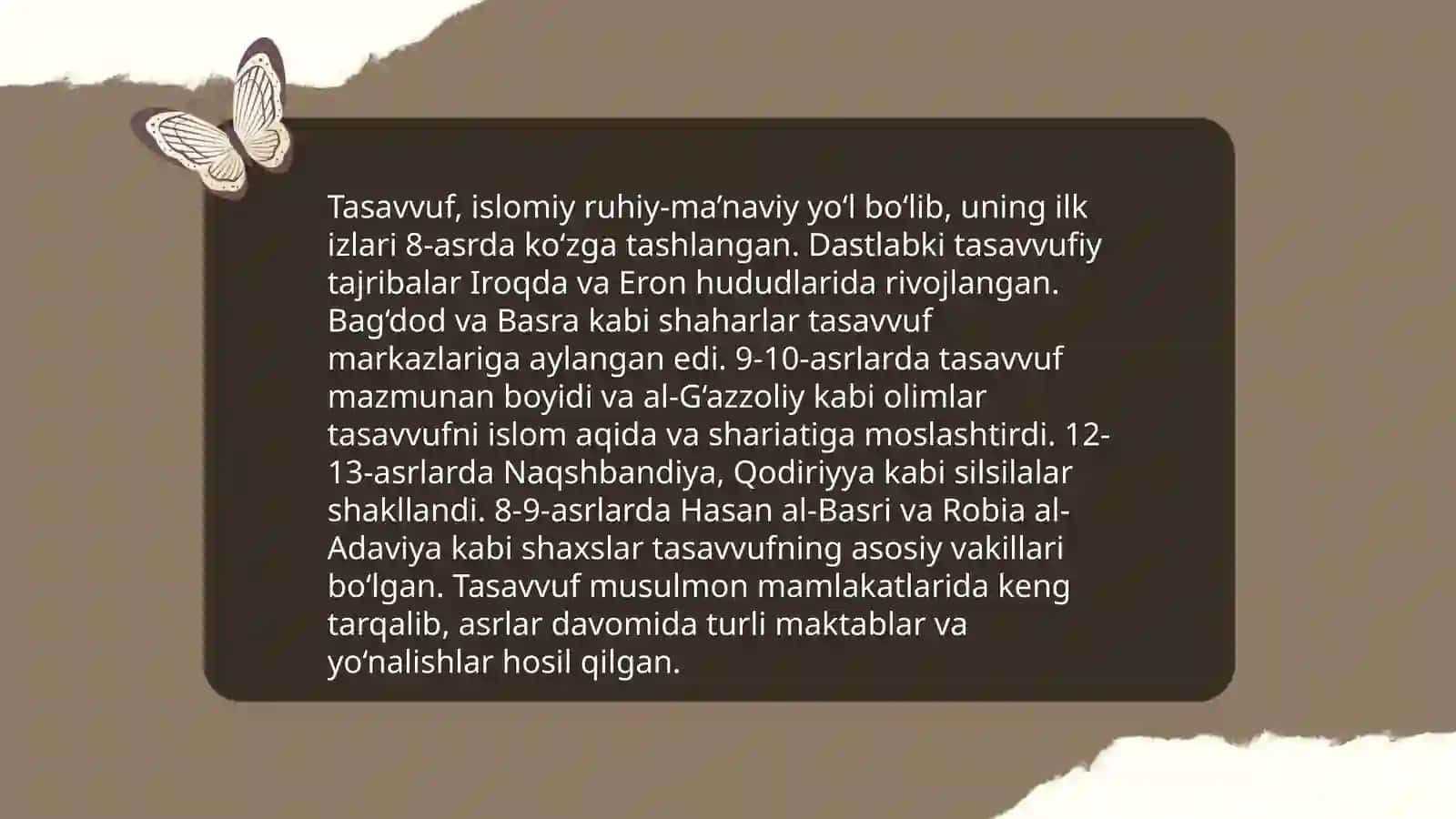 Tasavvufning ta'rif va g'oyasi 4