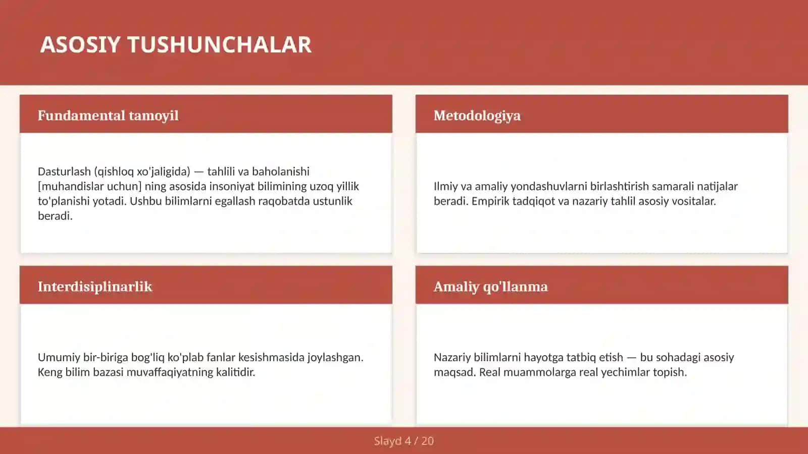 Dasturlash (qishloq xo'jaligida) — tahlili va baholanishi [muhandislar uchun] 4