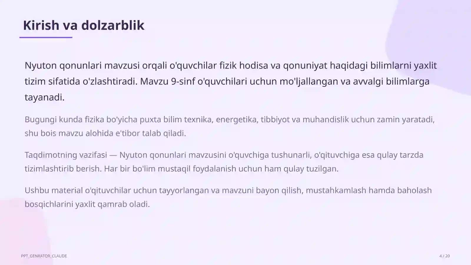 Nyuton qonunlari (9-sinf) 4