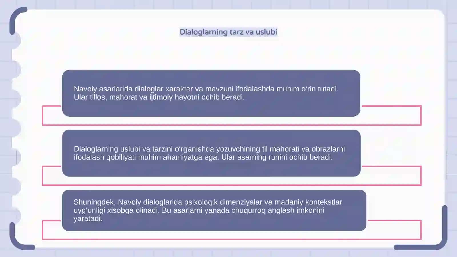Navoiy asarlaridagi dialoglar ustida ishlash 4