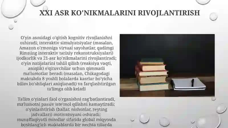 O'quv o'yinlari: Ko'p sezgili yondashuv 4