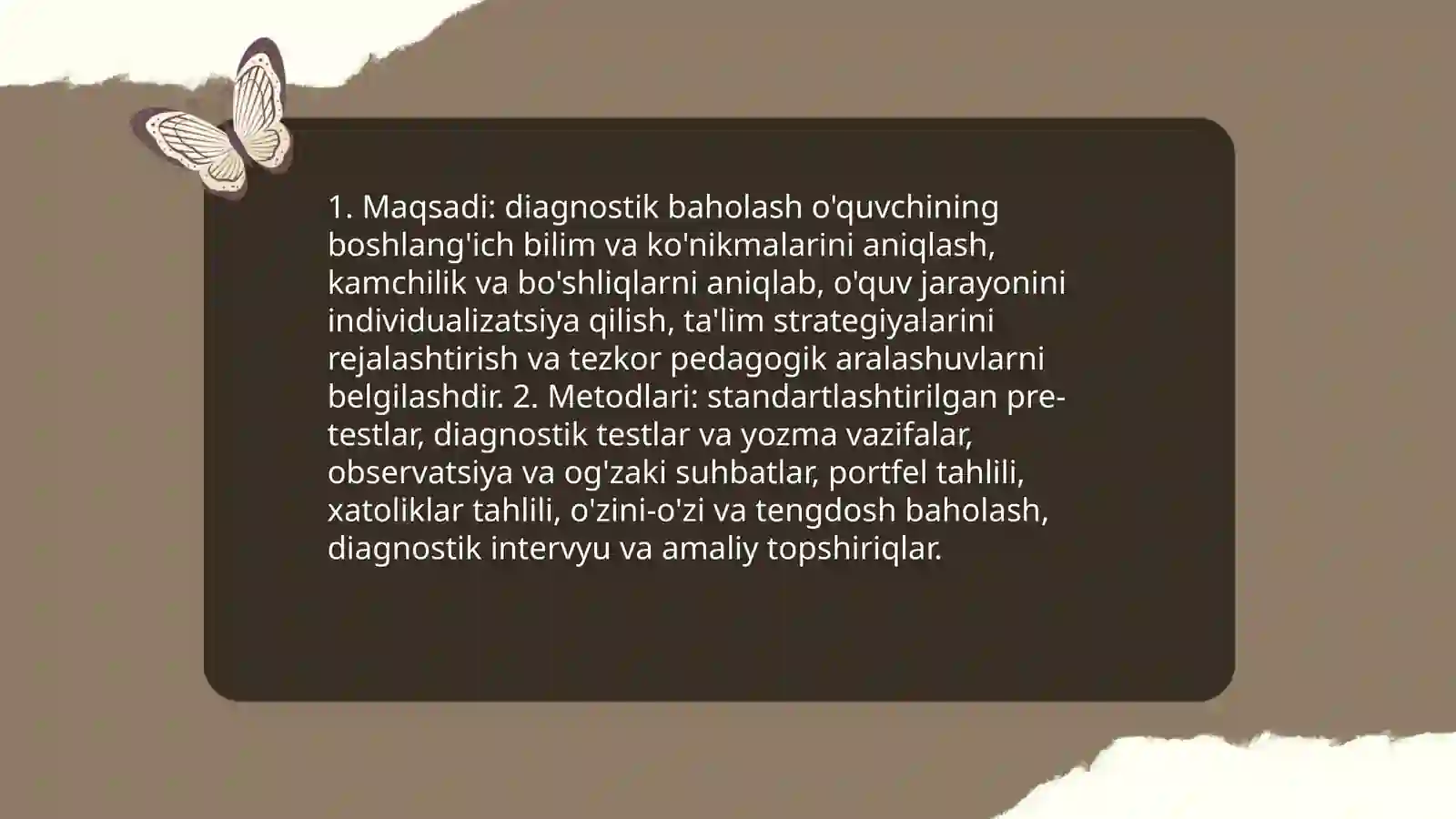 O'quvchilar bilimini nazorat qilish va baholash usullari 4
