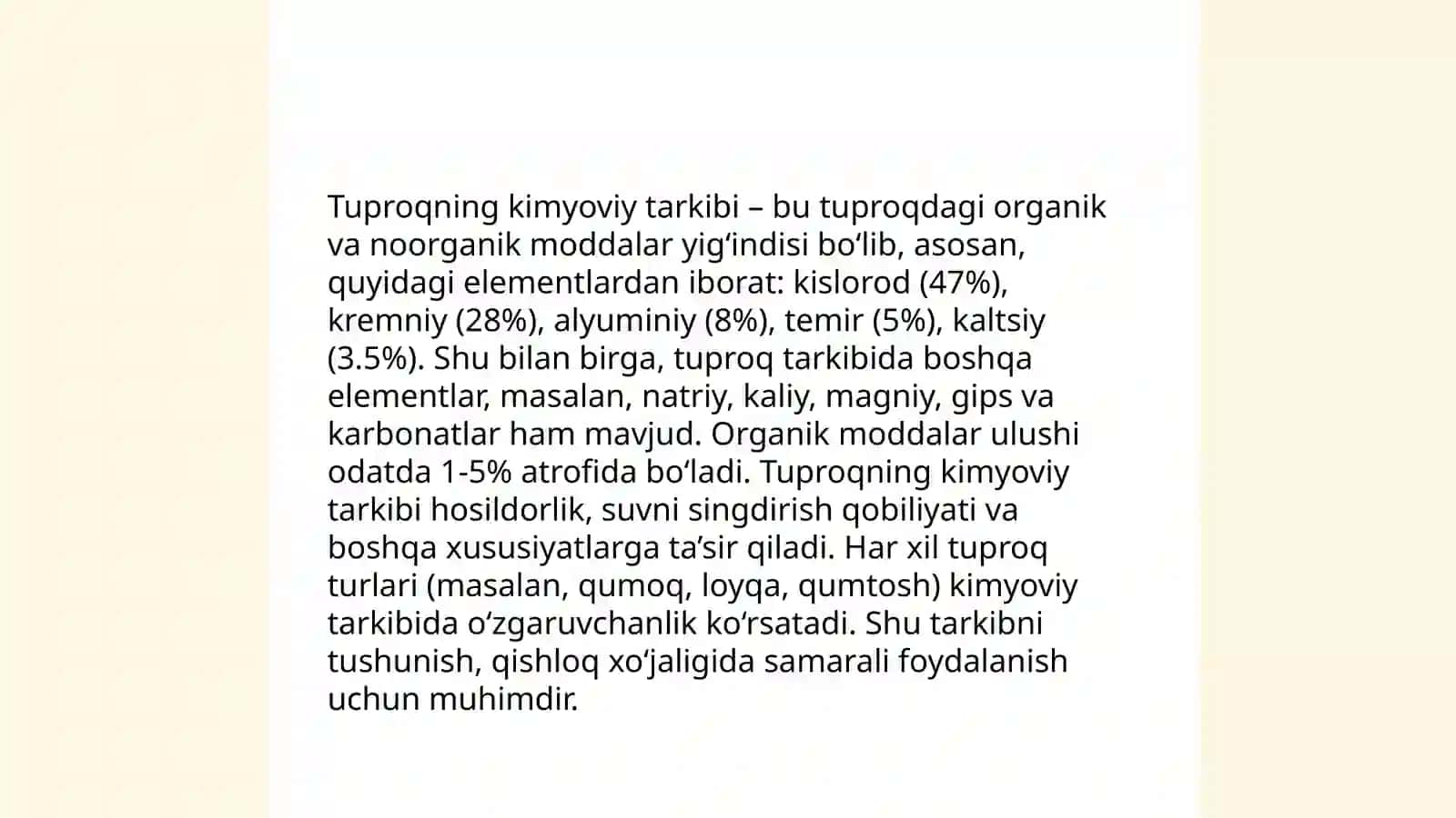 Tuproq va uning tabiiy xususiyatlari 4