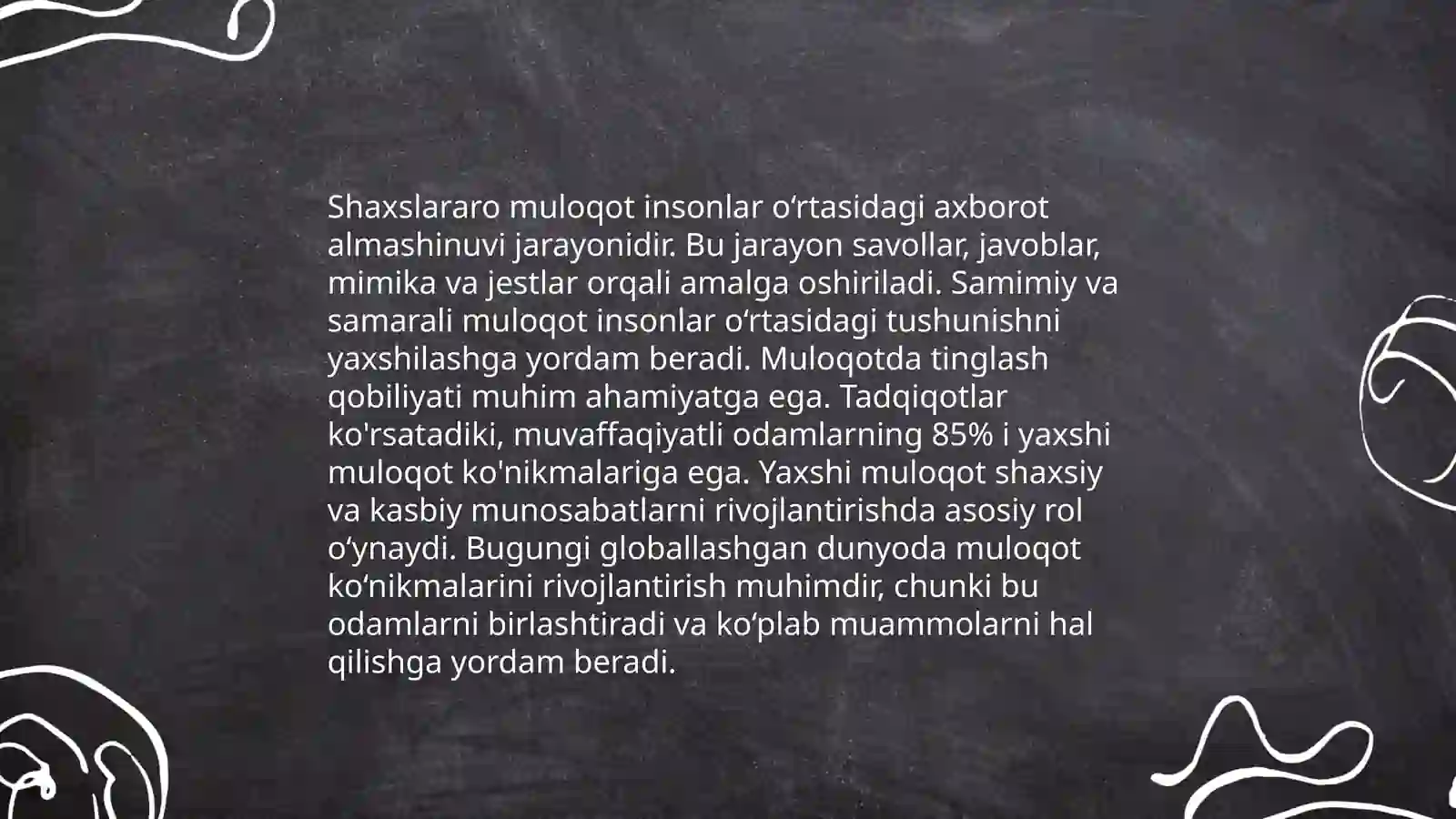 Muloqot ijtimoiy va shaxslararo munosabatlarning ifodasi sifatida 4