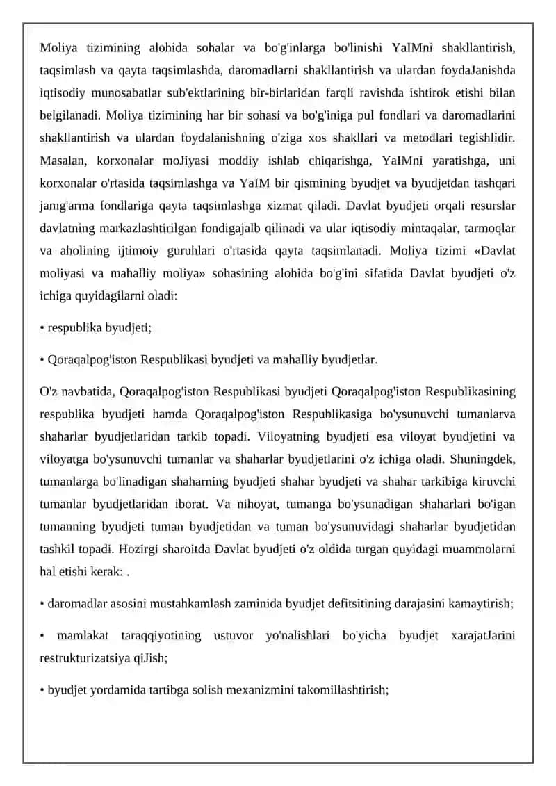 Moliyaviy tizim yordamida resurslarning vaqt (zamon) va makonda aylanib yurishi 4