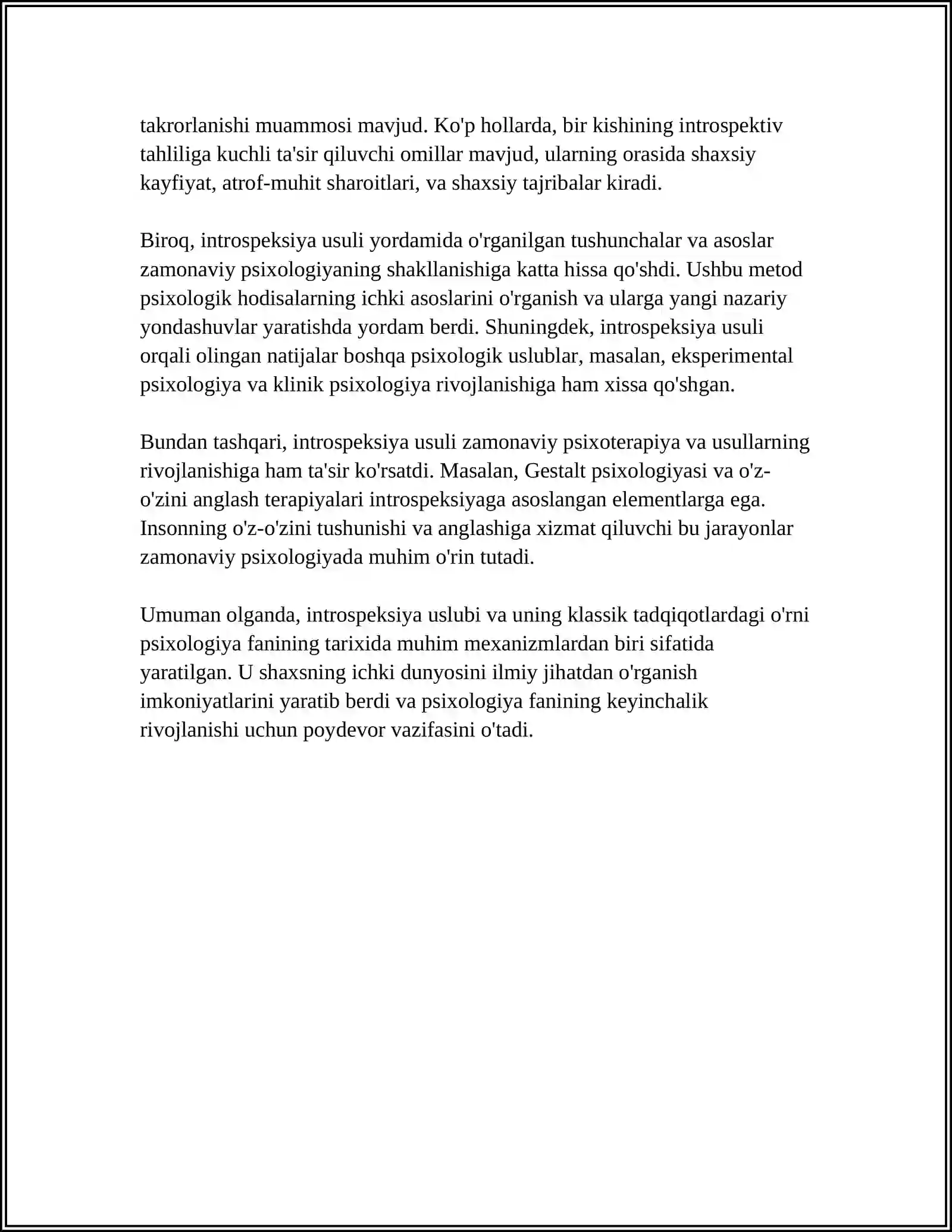 PSIXOLOGIYA FANINING KLASSIK TADQIQOTLARIDA METODIK USLUBLAR 4