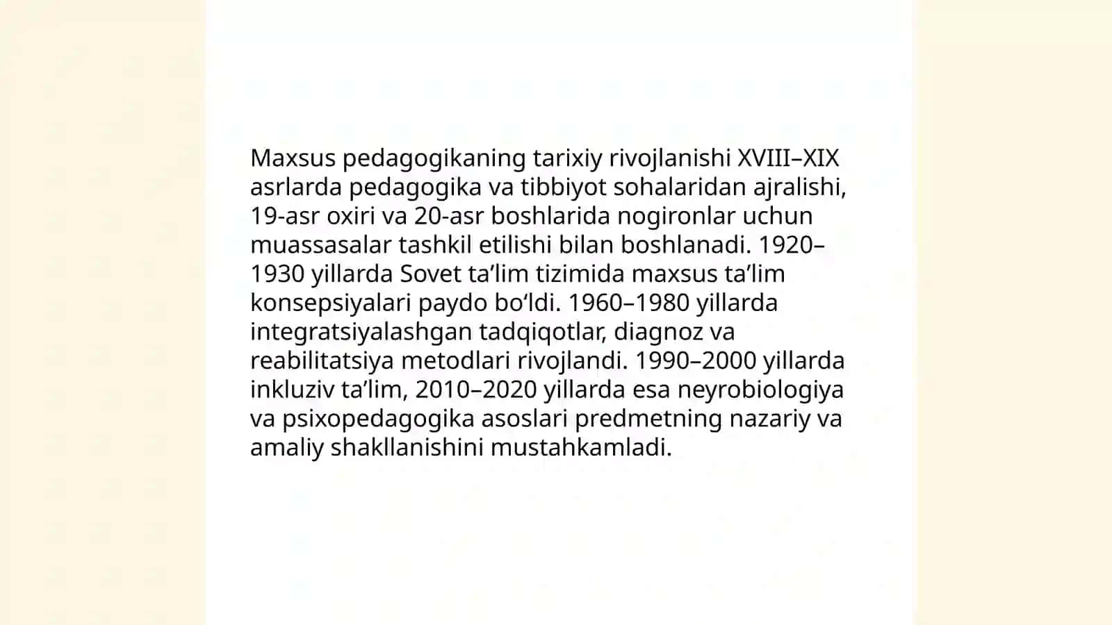 Maxsus pedagogika fanining predmeti, obekti boshqa fanlar bilan aloqasi 4