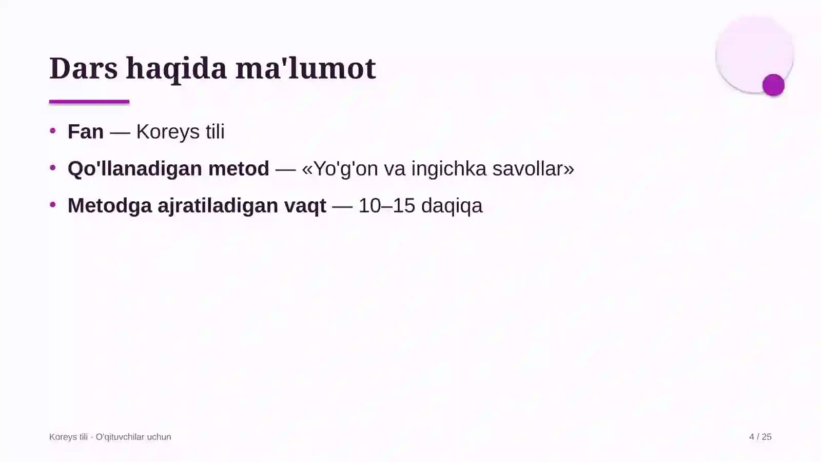 koreys tili darslarida yo'g'on va ingichka savollar metodidan foydalanish 5449 4