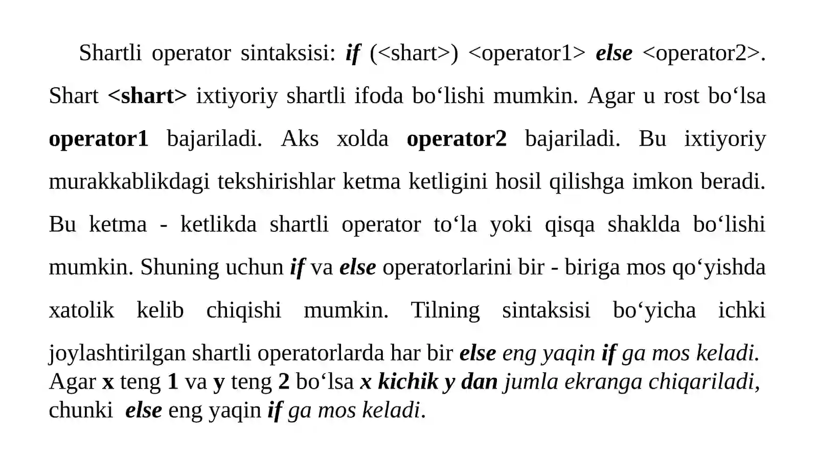 Pythonda tarmoqlanuvchi operatorlar 4