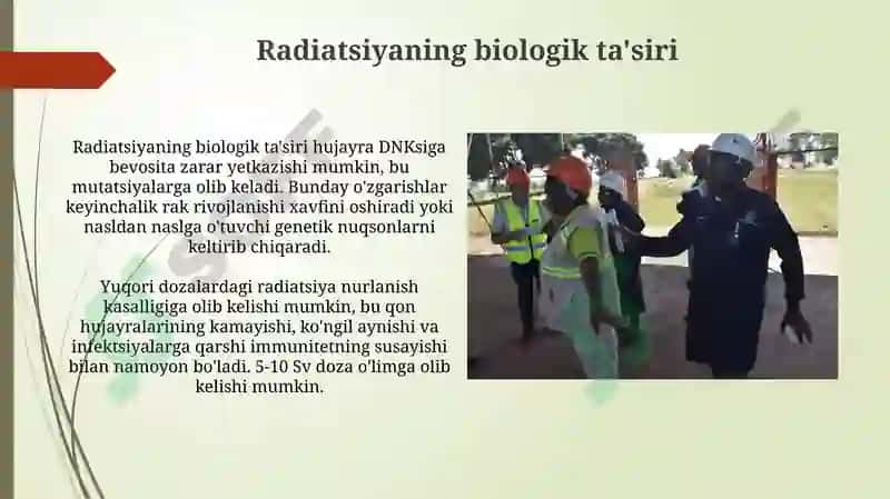 Radioaktiv moddalar bilan ishlaganda radiatsion xavfsizlik asoslari 4