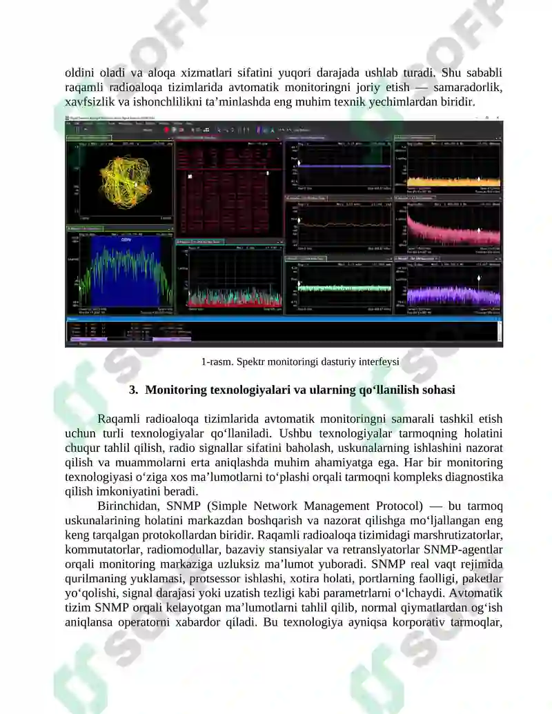 Raqamli radioaloqa tizimlarining avtomatik monitoringi va diagnostikasi 4