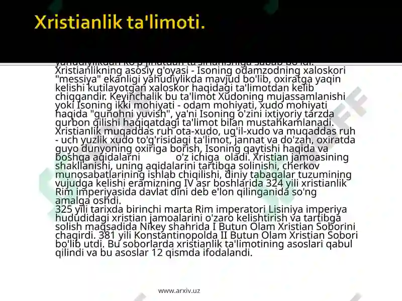 Xristianlik Ta'limoti 4
