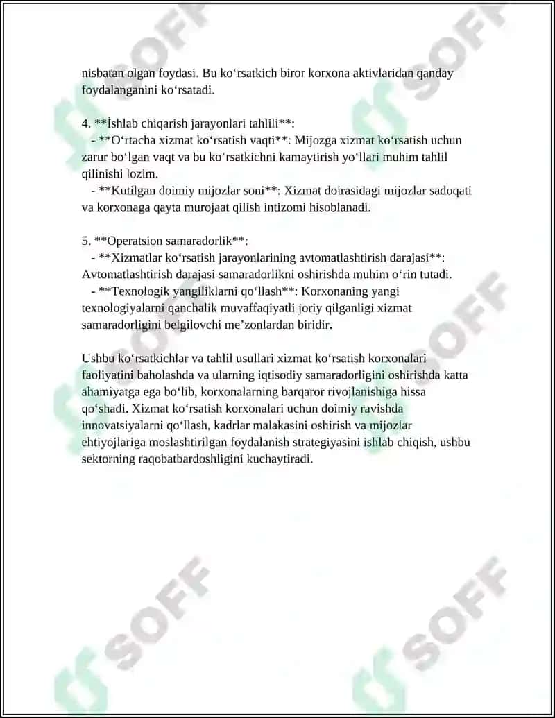 XIZMAT KO‘RSATISH KORXONALARI FAOLIYATI KO‘RSATKICHLARINI EKONOMETRIK MODELLASHTIRISH 4