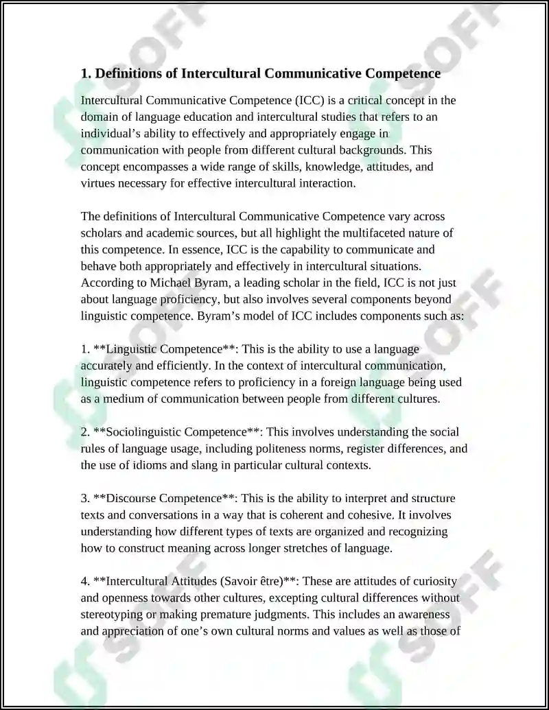 ASSESSING INTERCULTURAL COMMUNICATIVE COMPETENCE 4