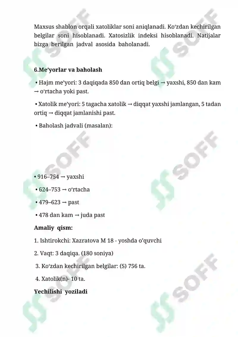 Bourdon testi (Korrektura testi) 4