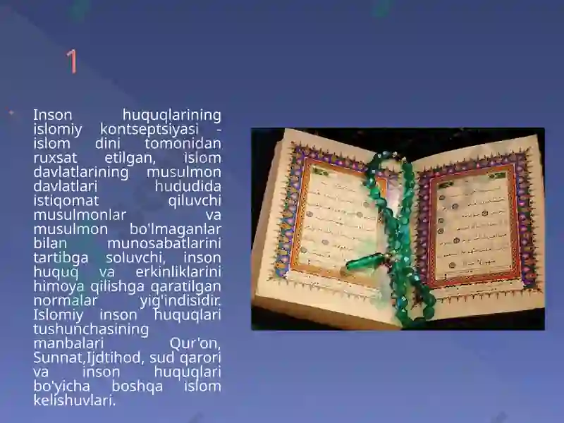 Islomda inson huquqlari himoyasi ijtimoiy tenglik adolat va tolerantlik 4