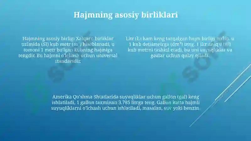 Massa va sigʻim oʻlchov birliklari 4