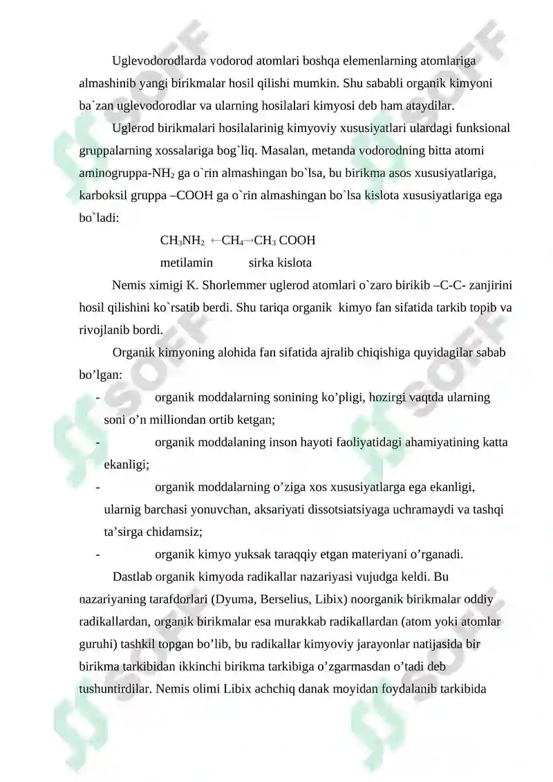 Organik kimyo fani 4