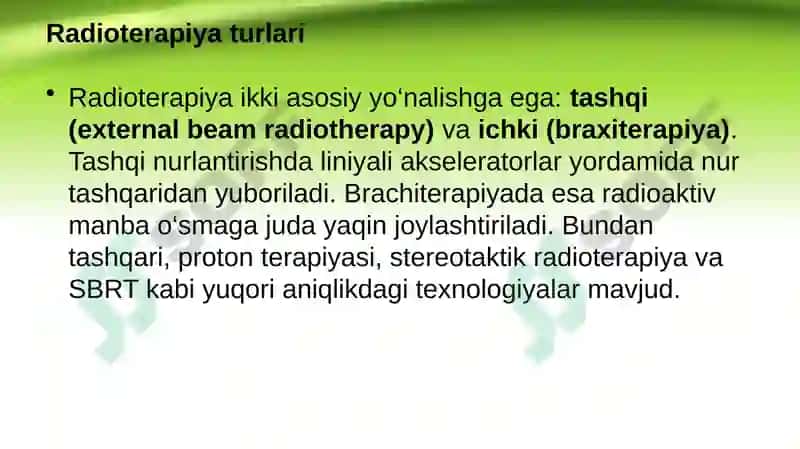 Nur terapiyasining o’smalarni davolashdagi ahamiyati 4