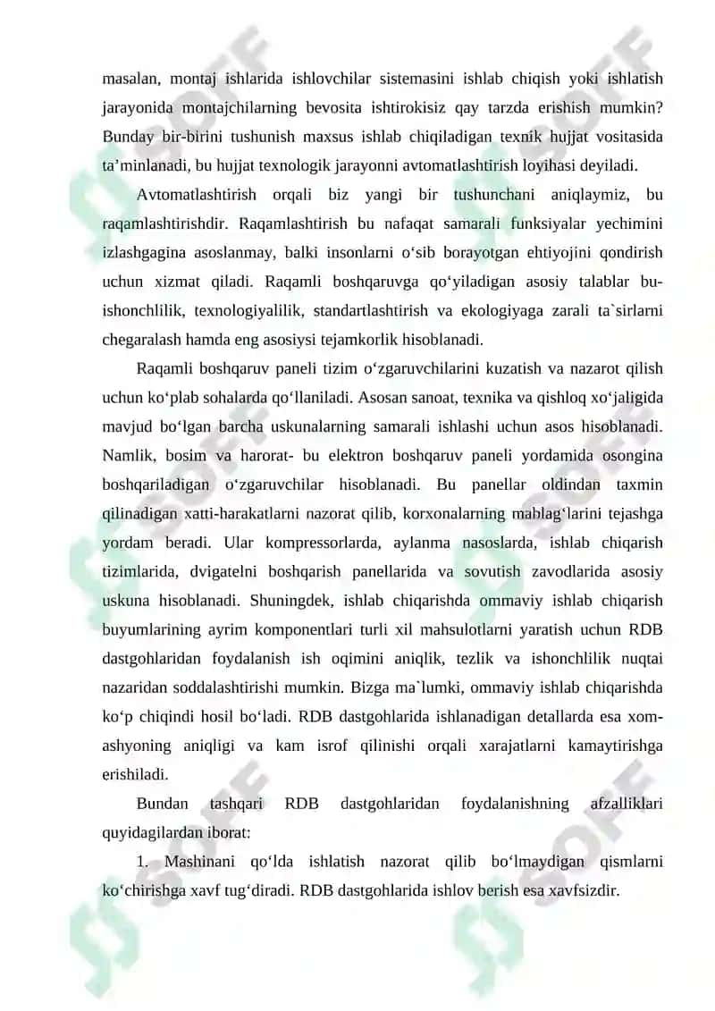 Mashinasozlikni avtomatlashtirishda RDB texnologik jihozlari 4