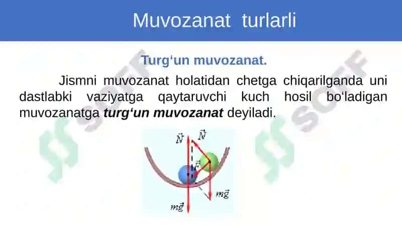Jismlarning muvozanatlik holatidan qayish o'xshash emirilishi 4