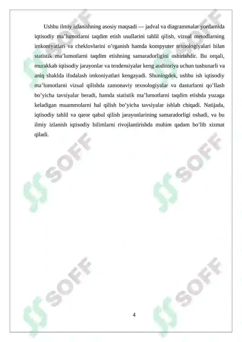 Jadval va Diagrammalar Yordamida Iqtisodiy Ma'lumotlarni Taqdim Etish 4