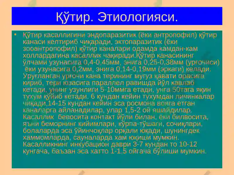 Терининг паразитар касалликлари 4