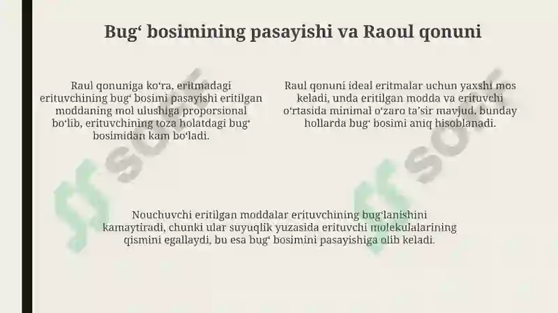 Eritmalarning kolligativ xossalari 4