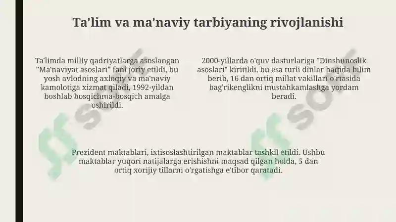 O'zbekistonning eng yangi tarixi 4