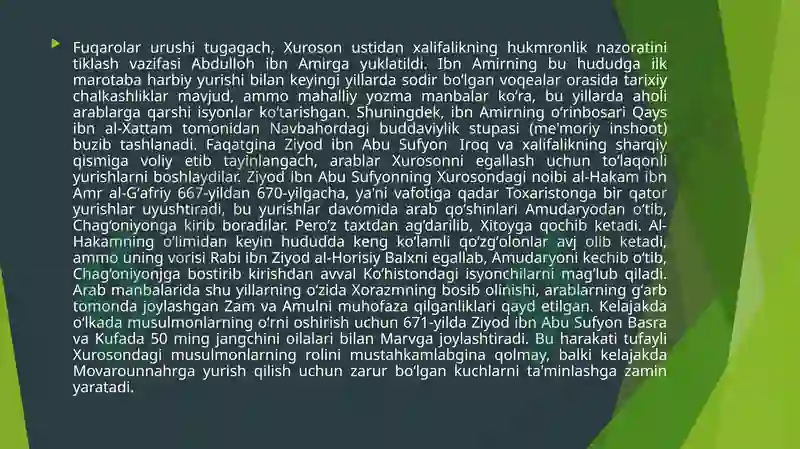Markaziy Osiyoga arablar bosqini 4